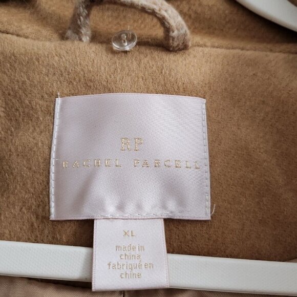 Rachel Parcell Coat Jacket XL‎ Brown Plaid Wool Blend Double Breasted - Picture 4 of 10